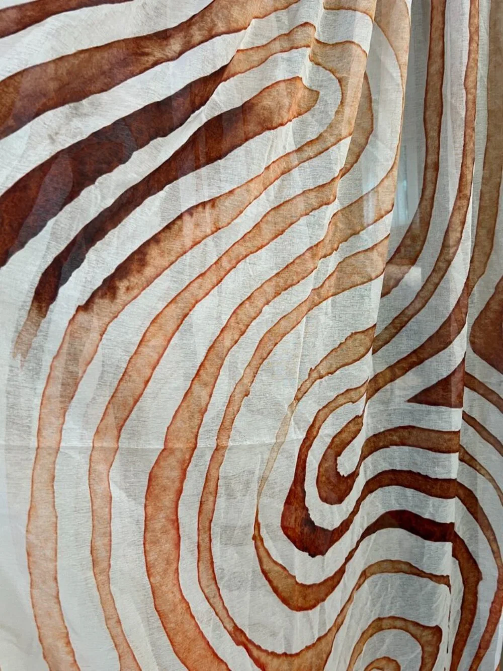 Society6 Sheer Curtains Pair 50x84 Terracotta